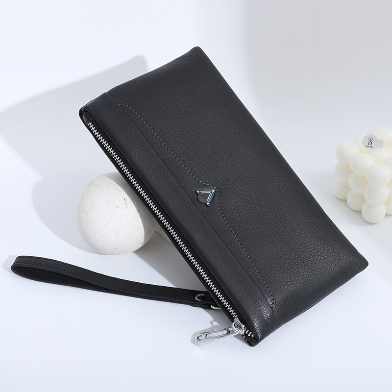 Men's Clutch Bag Wrist Bag Men's Wallet Genuine Leather Multi Card Slots Cowhide Card Holder Large Capacity Soft Leather Clutch Men's Credit Card_voghion.com