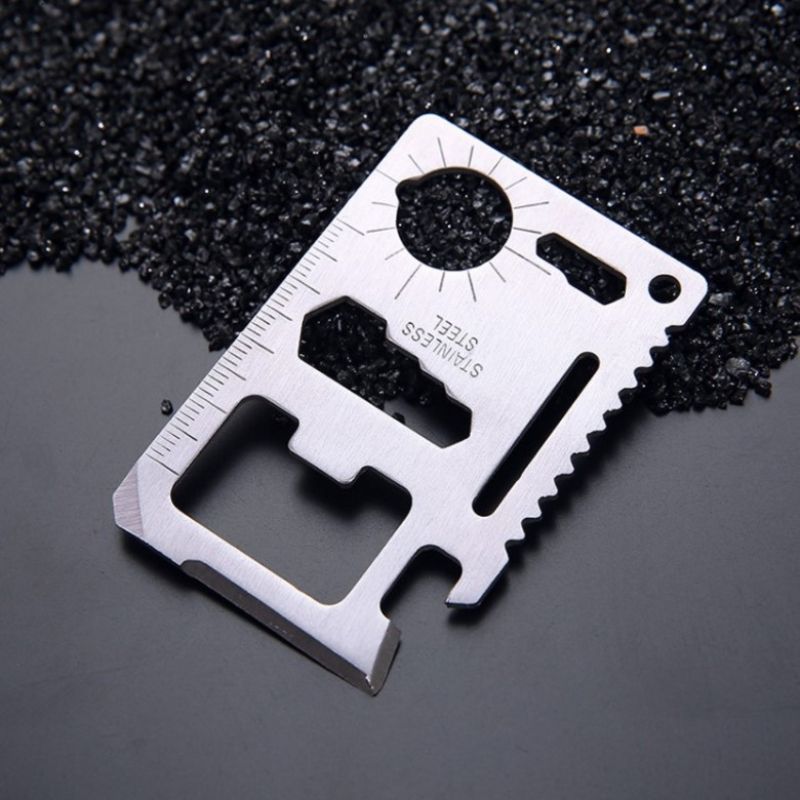 Multi Tools Pocket Outdoor Hiking Camping Edc Tool Multi-function Bottle Opener Credit Card Holder Wallets Emergency Surival Kit_voghion.com