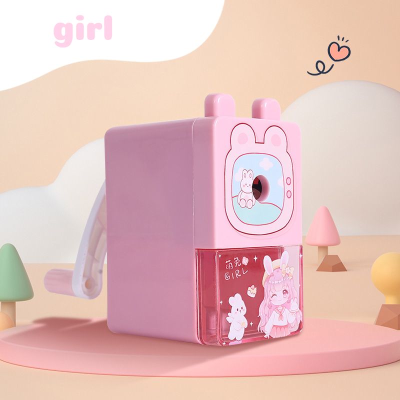 Sacapuntas multifunción kawaii con dibujos animados, lápices de colores para papelería escolar y de oficina._voghion.com