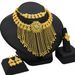 Dubai Gold Temperament Gold Quaste Halskette Ohrringe Armband Ring Schmuck Set Braut Hochzeit Schmuck Großhandel_voghion.com