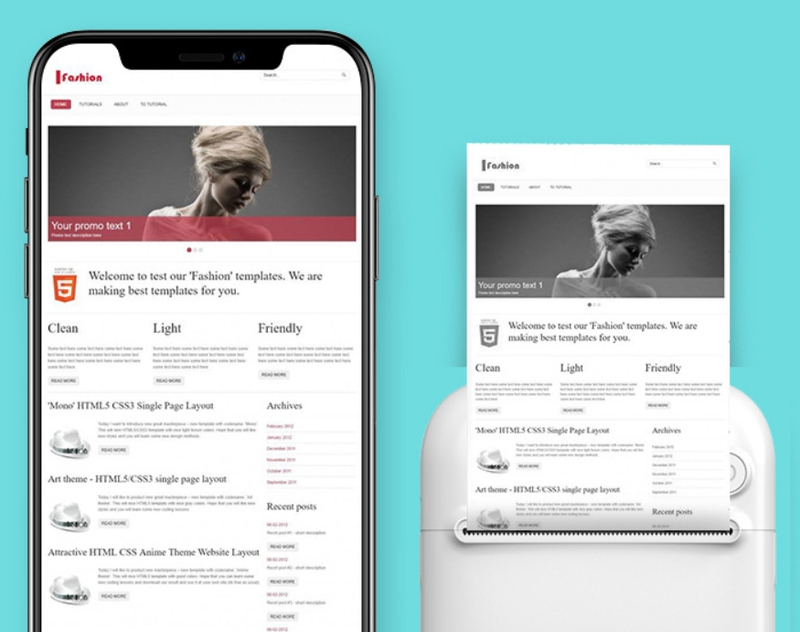 Draagbare mini-studentenprinter met foutvragen, inktvrij printen, Bluetooth-verbinding, thermische printer_voghion.com