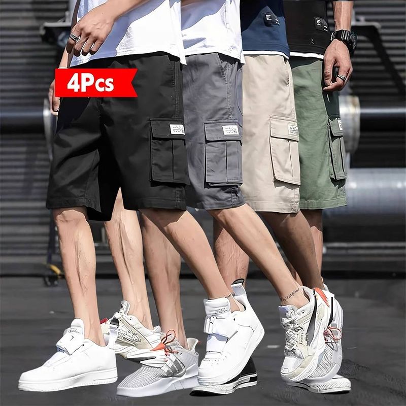 2025 New 4 Pack Boys' Fashion Work Shorts Wholesale With Multiple Colors To Choose From, Fashionable And Practical, Sports_voghion.com