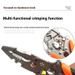 14-in-1 Multi-Function Wire Stripper Cutter Crimper Tool - Carbon Steel Blade, Foldable Design For Electricians & DIY Enthusiasts_voghion.com