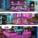 24V RGB LED Strip Lights With Bluetooth & Music Sync, 16 LEDs/m, 50,000H Lifespan, 36W, EU CE Certified For Bedroom Ambiance Lighting_voghion.com
