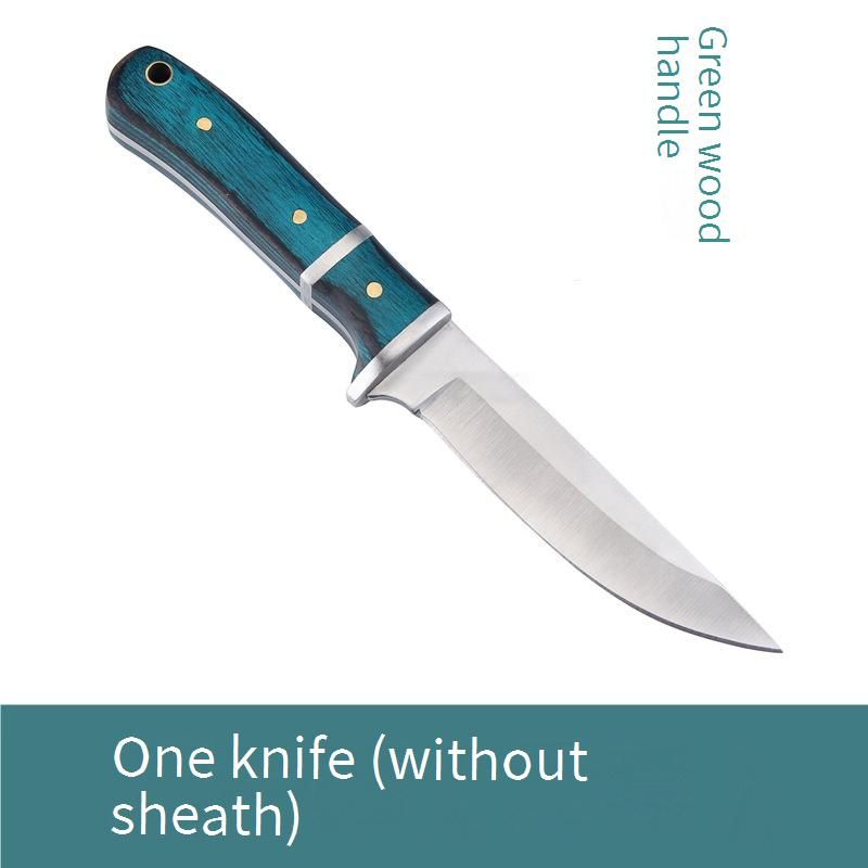 Autentico coltello da carne mongolo - Lama in acciaio inossidabile con manico in legno per agnello, frutta e cene all'aperto | Stile etnico tradizionale_voghion.com