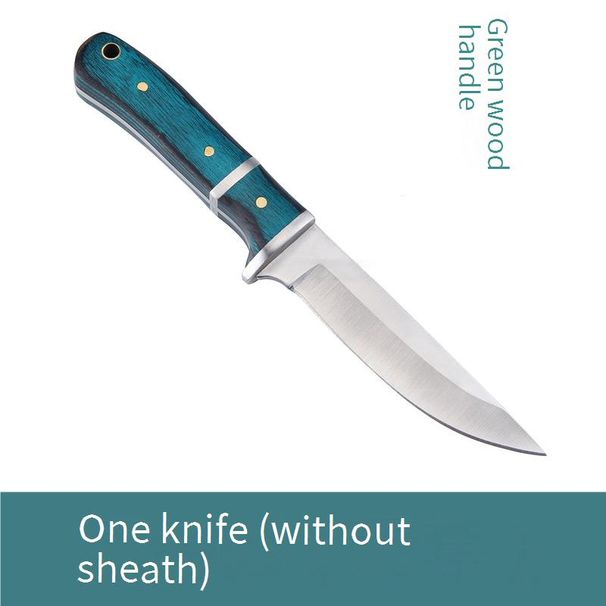 Autentico coltello da carne mongolo - Lama in acciaio inossidabile con manico in legno per agnello, frutta e cene all'aperto | Stile etnico tradizionale_voghion.com