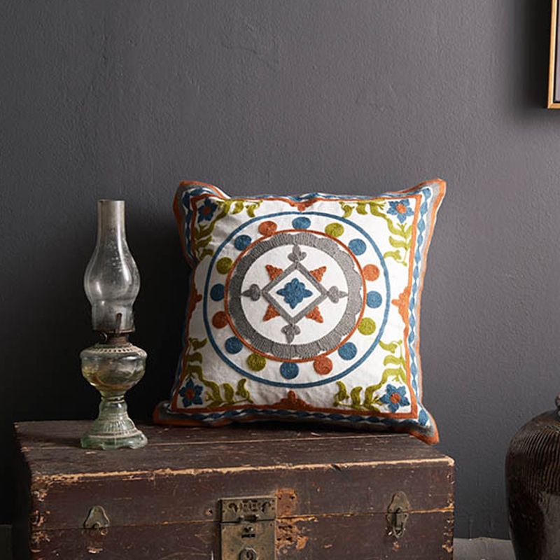 Fabrika doğrudan yüksek kaliteli pamuklu havlu nakışlı kanepe yastık kılıfı çiçek ve kuş pamuklu nakışlı yastık hediye özelleştirme_voghion.com