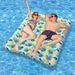 Eco-Friendly Inflatable Floating Mat - Thickened PVC With Leaf Perforations & Detachable Pillow (Breathable Design For Water Sports Pool Lounge Bed)_voghion.com