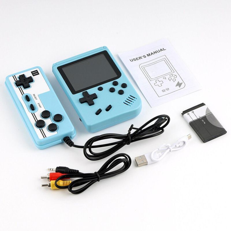 Eingebaute 800 klassische Spiele Handheld Retro Videospielkonsole Doppelspiel Geschenk UK_voghion.com