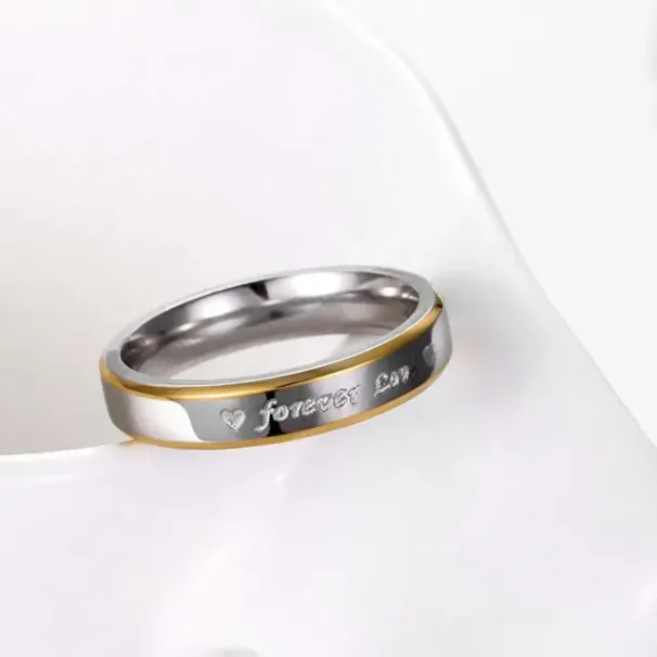 Heiße Verkäufe Heiße Verkäufe Paar Ringe Für Immer Liebe Band Ring Für Valentinstag Hochzeit Titan Edelstahl ringeBenutzerdefinierte gravur name_voghion.com