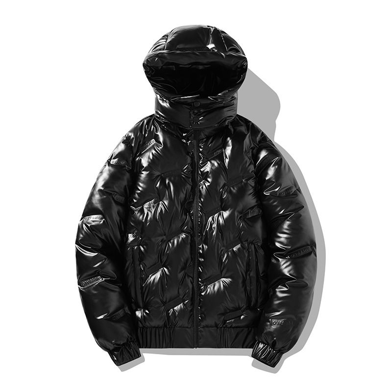 Stylowa męska kurtka puchowa ze skóry PU z odpinanym kapturem – lekki, ciepły płaszcz zimowy w miejskim stylu_voghion.com