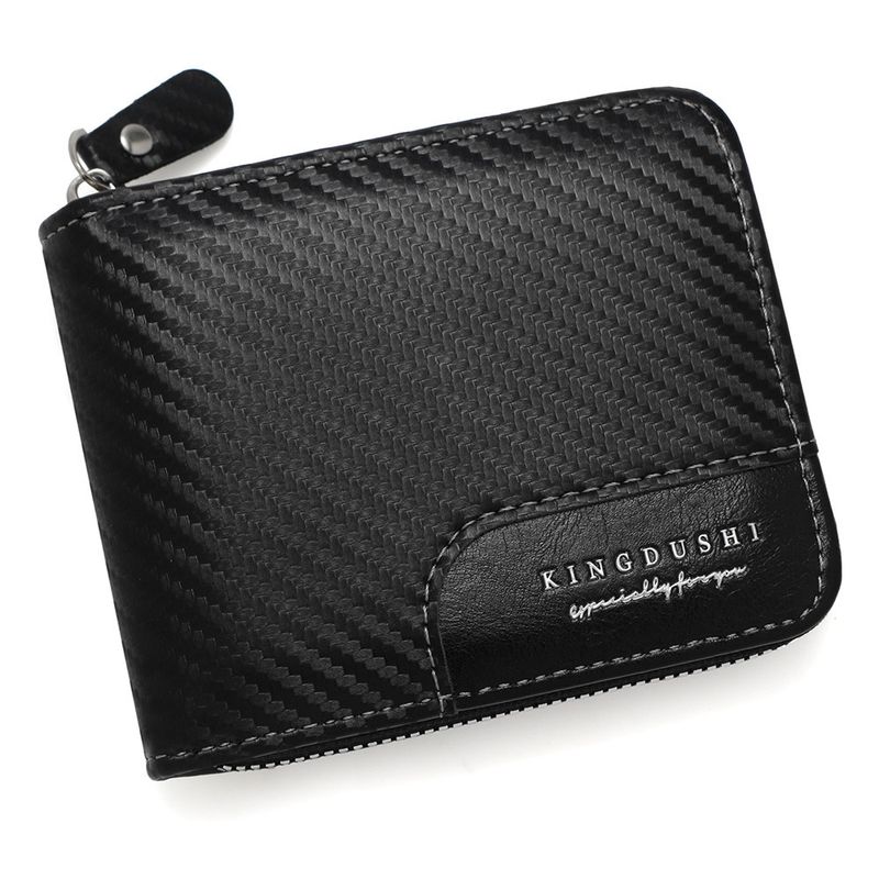 Brieftaschen-Kartenetuis Reißverschluss-Münzgeldbörse Kurze Herrenbrieftasche mit mehreren Kartenfächern und modischem, dünnem Kartenhalter_voghion.com