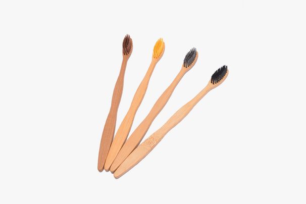 Bambus s hranatým koncem a rovnou deskou, dřevěný zubní kartáček, biologicky odbouratelná rukojeť, originální bambusový zubní kartáček_voghion.com