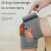 Joelheira aquecida recarregável com massagem e terapia de calor - Temperatura ajustável (45-60 °C) para alívio da dor nas articulações - Cinza_voghion.com