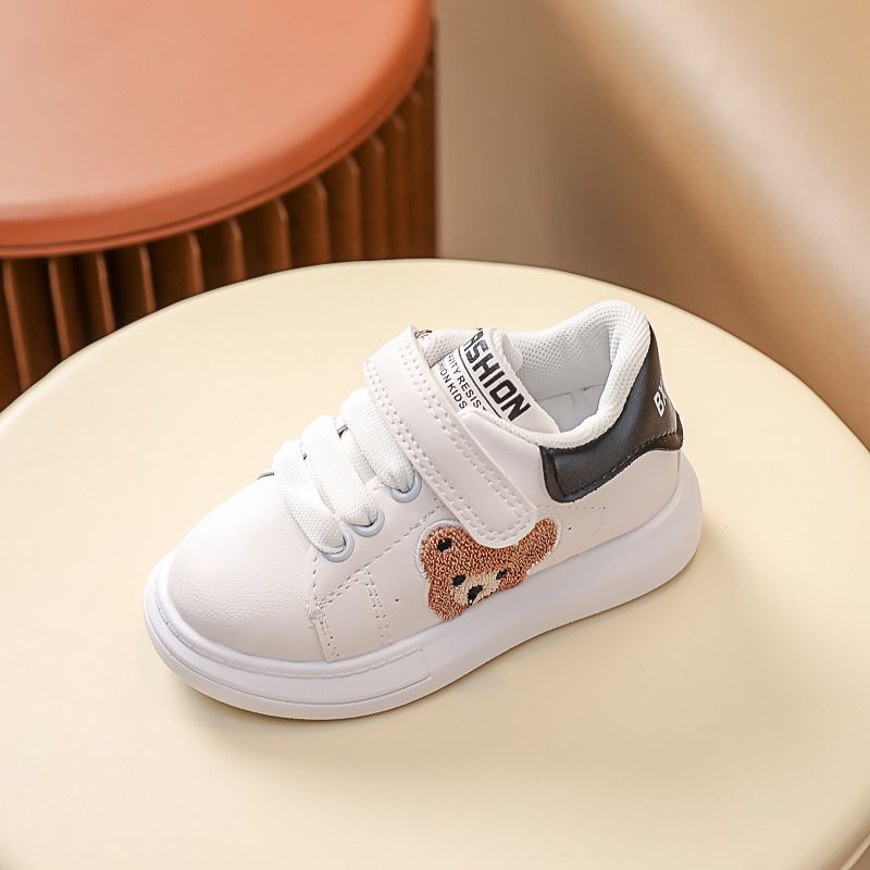 Kinderschuhe Weiße Schuhe für Mädchen, Kleinkindschuhe mit weicher Sohle für Mädchen, Boardschuhe für Jungen, lässig_voghion.com