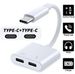 Casque à charge rapide Type-C vers double Type-C pour iPhone 16 Pro Max/15/16+_voghion.com