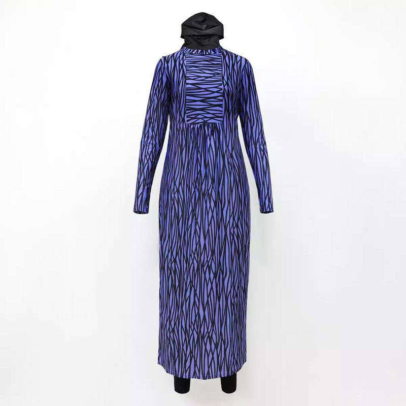Outdoor Sunscreen Conservative Printed Trousers Hat Long Skirt And Swimsuit Southeast Asia Full Coverage Beach Three Piece Suit_voghion.com