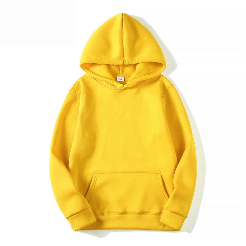 Sudadera con capucha de color sólido de moda para hombres y mujeres, sudadera deportiva informal de felpa de poliéster para parejas_voghion.com