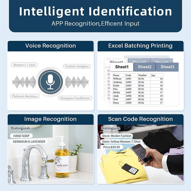 M120 Mini Bluetooth Thermal Label Printer For Jewelry Barcode Printing, Compact & Portable, Compatible With IOS & Android_voghion.com