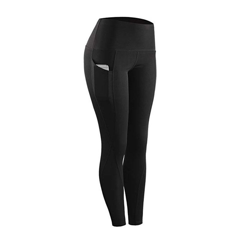 Women's Clothing yoga pants high waist hip lift slim fit sports side pocket leggings_voghion.com