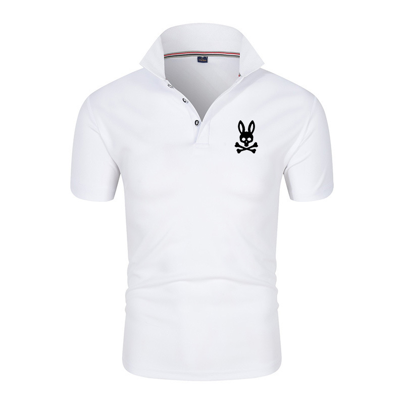 Vasaras jauns golfa modes zīmols Ghost Rabbit Print vīriešu polo krekls ar īsām piedurknēm vīriešu T-krekls_voghion.com