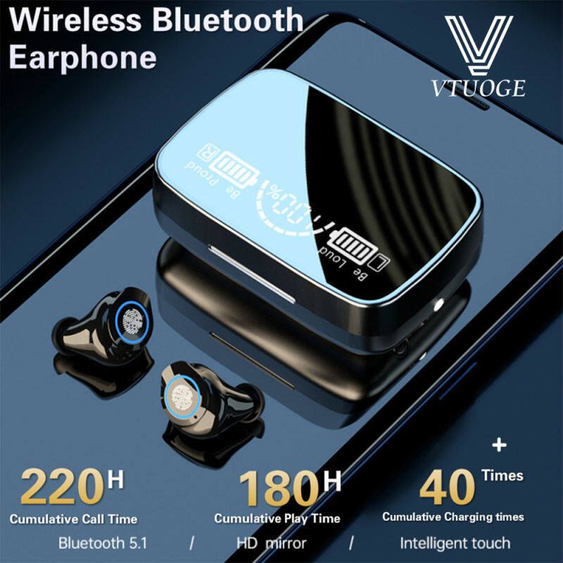 Bluetooth 5.0 Kopfhörer Kabellose Ohrhörer mit Mikrofon Touch Control HD Stereo Sport Headsets In-Ear-Kopfhörer IPX7 Wasserdicht Earpod_voghion.com
