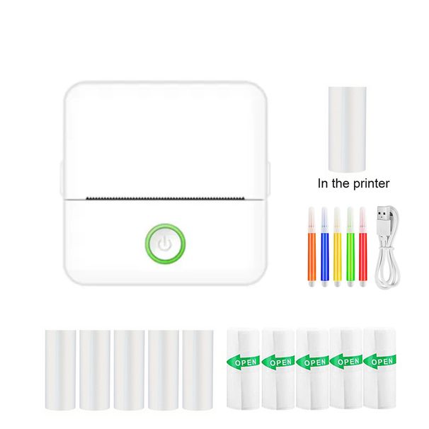 Mini Printer Wireless BT Thermal Printers , Portable Inkless Printer for iPhone Mini Sticker Printer Compatible with iOS or Android_voghion.com