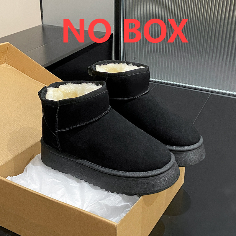 Ajoutez des bottes de neige en velours pour femmes, portez de nouvelles bottes courtes en fourrure à semelles épaisses et des chaussures épaisses en coton antidérapantes_voghion.com
