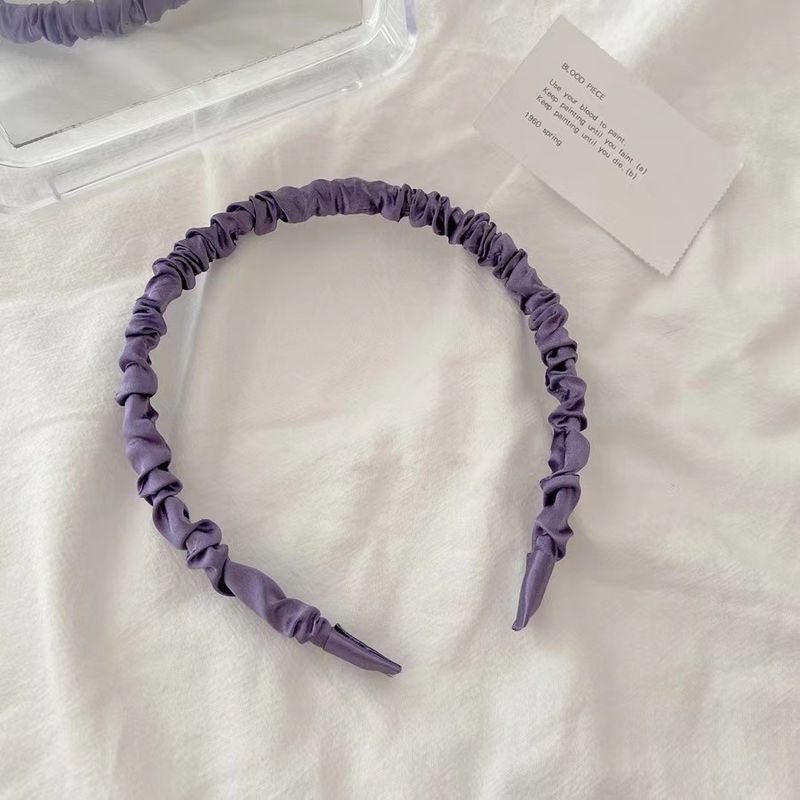 Hot selling sponge high top headband for women Face wash headband Retro French wide edge milk coffee color hair bundle press hair clip headband_voghion.com