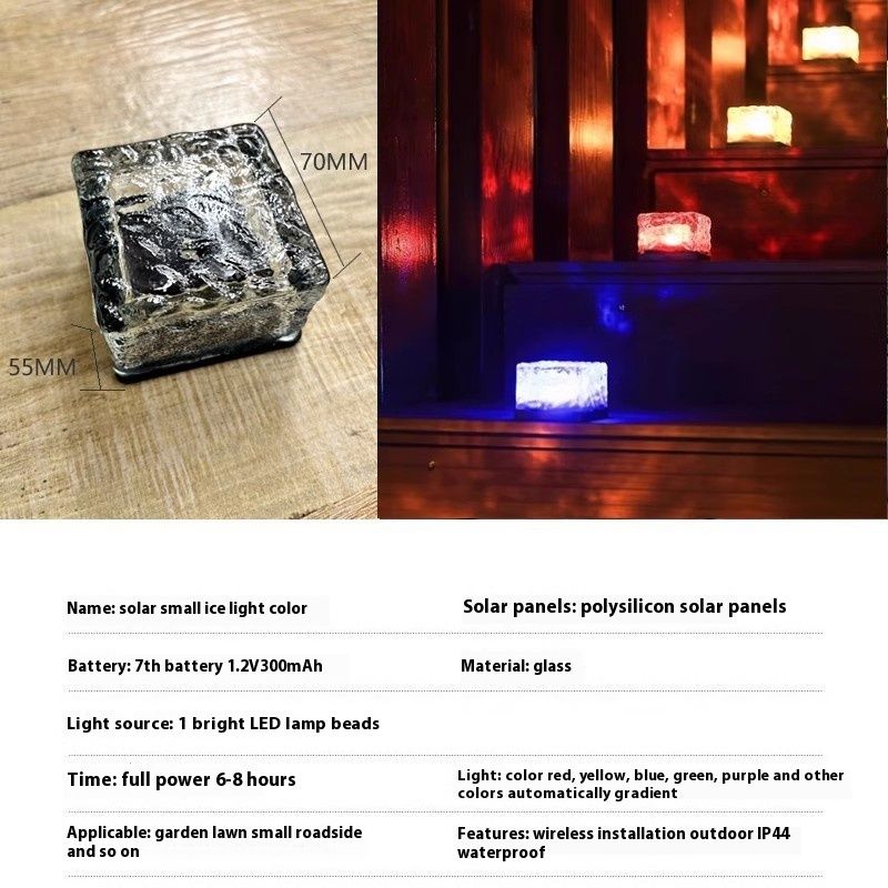 Solar powered outdoor decorative ice brick lawn waterproof balconies, courtyard gardens, landscaping atmosphere,_voghion.com
