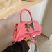 Borsa a tracolla singola con design di nicchia, semplice ed elegante, con fiocco, per donna, nuova borsa a tracolla primavera estate 2024_voghion.com