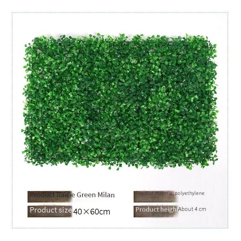 Lifelike Artificial Green Wall Decor - Dense Plastic Hedges & Grass Panels For Indoor/Outdoor Privacy Screening - Milan & Eucalyptus Variants_voghion.com