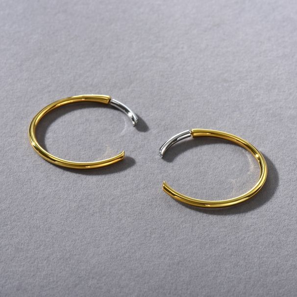 Orecchini a cerchio geometrici da donna con accenti di diamanti, placcati in oro 18 carati e montati in argento Sterling S925 color argento, dichiarazione di moda, da indossare tutti i giorni_voghion.com