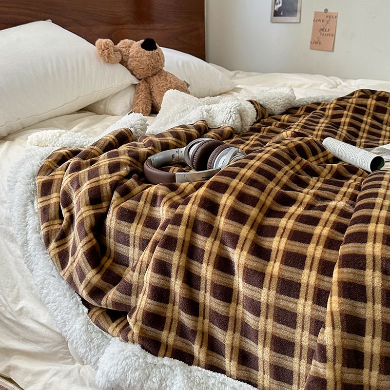 Ethnic Geometric Milk Fleece Blanket - Ultra-Soft, Lightweight, Custom Sizes (80x120cm To 150x200cm, 9 Colors)_voghion.com