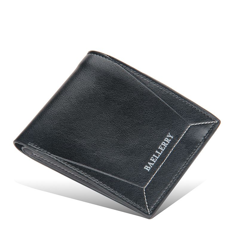Baellerry men's short wallet version with multiple card slots open wallet thin youth ticket holder card holder wholesale_voghion.com