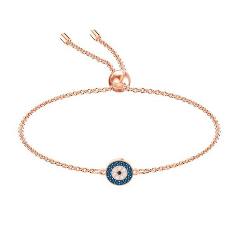 Braccialetti rotondi con occhio del diavolo estraibile per le donne Elementi Braccialetti turchi in cristallo per le donne_voghion.com