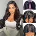V Part Human Hair Brazilian Remy Hair Full Machine Made Wigs for Women Body Wave Natural Black 28 Inches_voghion.com