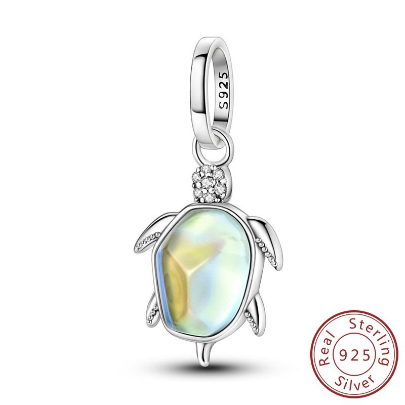 Women's Jewelry Summer Ocean Turtle Starfish Shell Charm Sterling Silver 925 Charm Jewelry Accessories DIY Bracelet Necklace_voghion.com