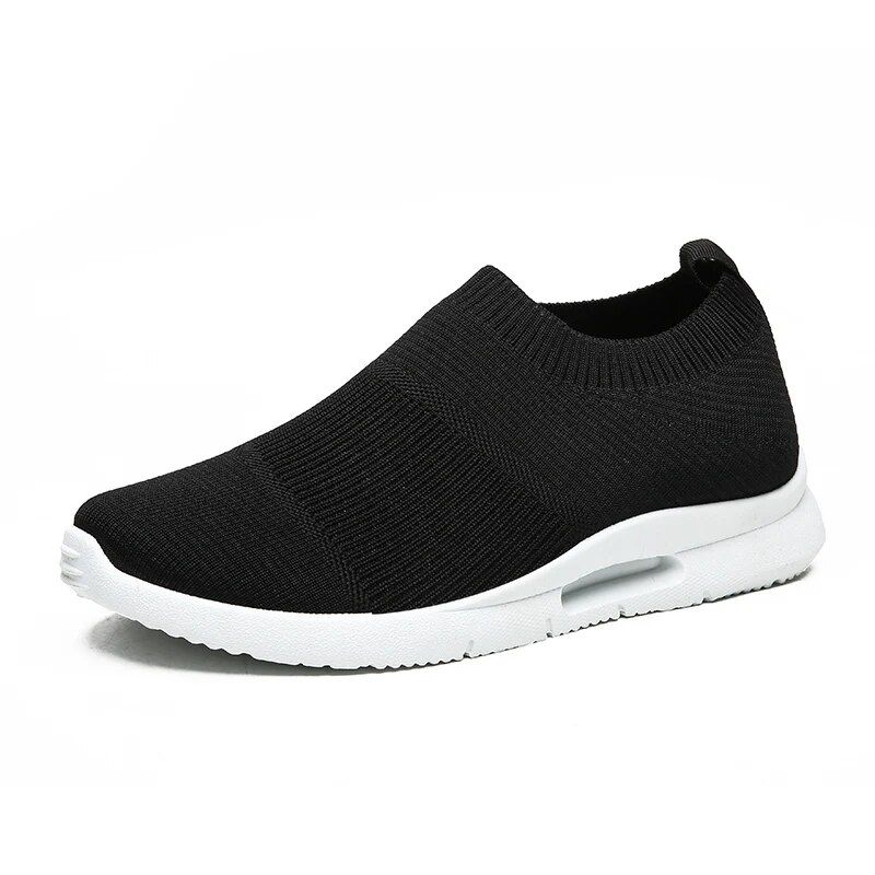 Zapatillas de deporte para hombre, transpirables, ligeras, planas, antideslizantes, informales para caminar, zapatos deportivos para perezosos, Zapatillas rojas_voghion.com