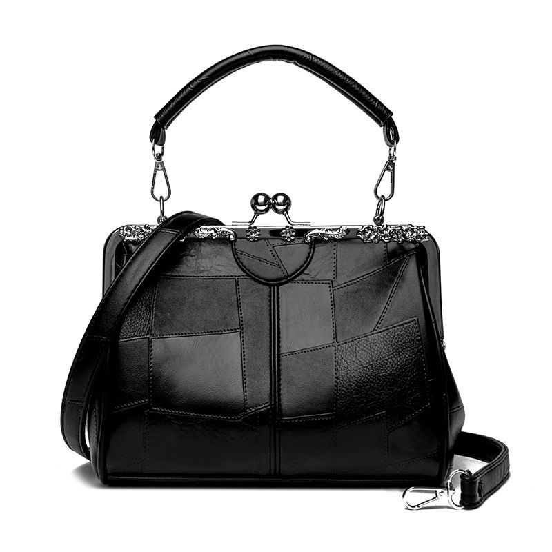 Borsa da dottore Borsa da donna Nuova borsa da spalla a tracolla con clip retrò alla moda semplice e urbana all'ingrosso_voghion.com