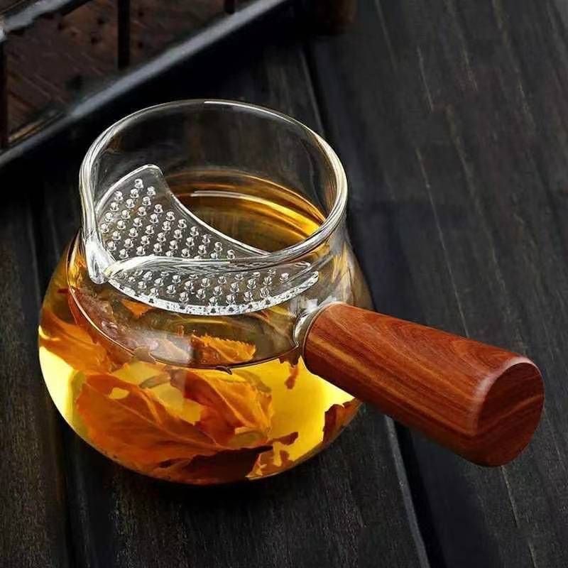 Minimalist Glass Tea Pitcher With Gift Box – 350ml/250ml, High Borosilicate Heat-Resistant, Perfect For Matcha, Coffee & Loose Leaf Tea_voghion.com