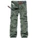 Herrenbekleidung: Overalls mit mehreren Taschen aus gewaschener reiner Baumwolle im Camouflage-Look für den Außenbereich in Übergröße_voghion.com