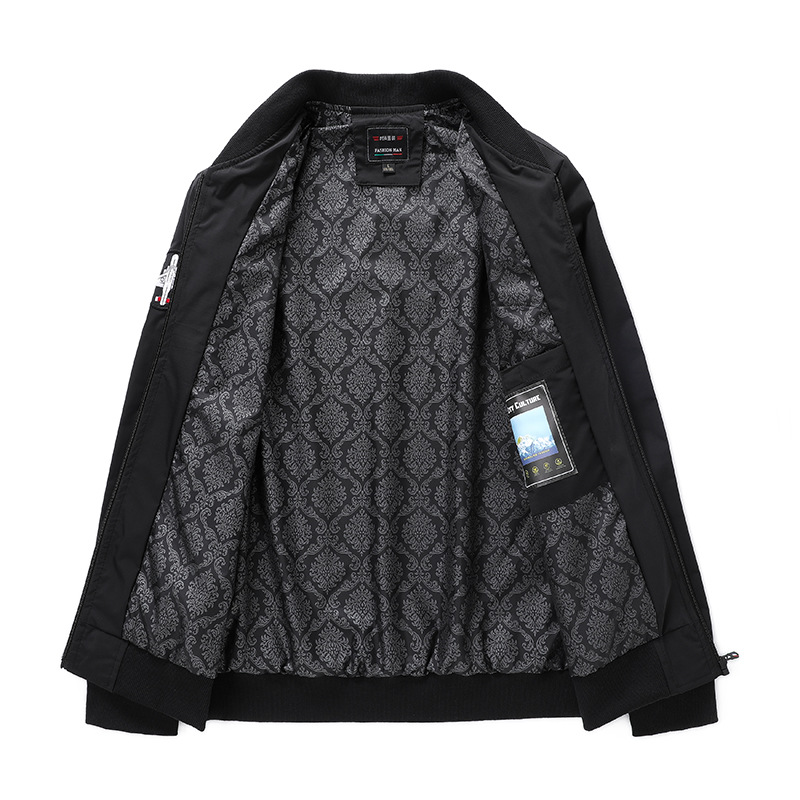 Men's new solid color cardigan casual  baseball jacket_voghion.com