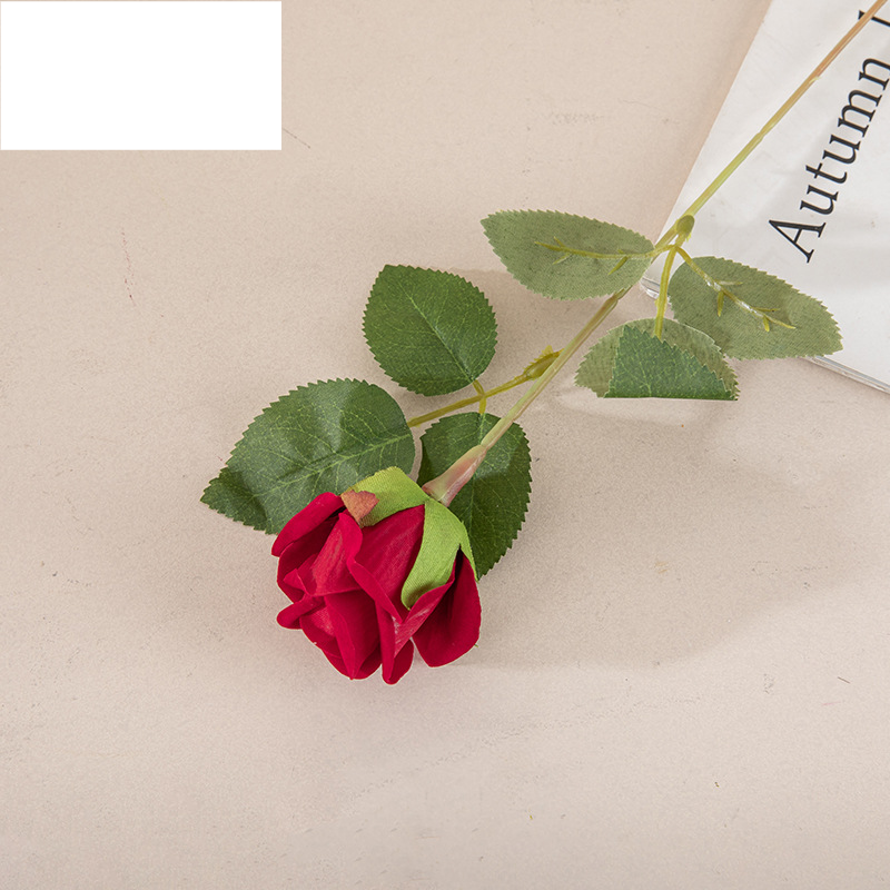 Crafts flannel gem rose artificial flowers artificial flowers green plants wholesale wedding decoration INS style MW03340_voghion.com