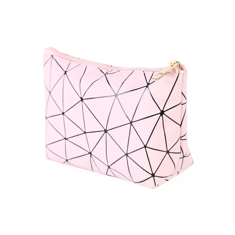3 stücke Rosa Raute Kosmetik Tasche Pvc Waschen Tasche Große Kapazität Lagerung Tasche Nagel Kosmetik Fall_voghion.com