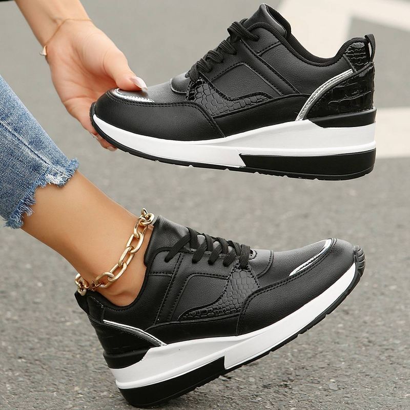 Zapatos de mujer Zapatos deportivos casuales para mujer, nuevos zapatos de moda con tacón de cuña y suela gruesa, zapatos deportivos casuales para mujer, talla grande 43_voghion.com