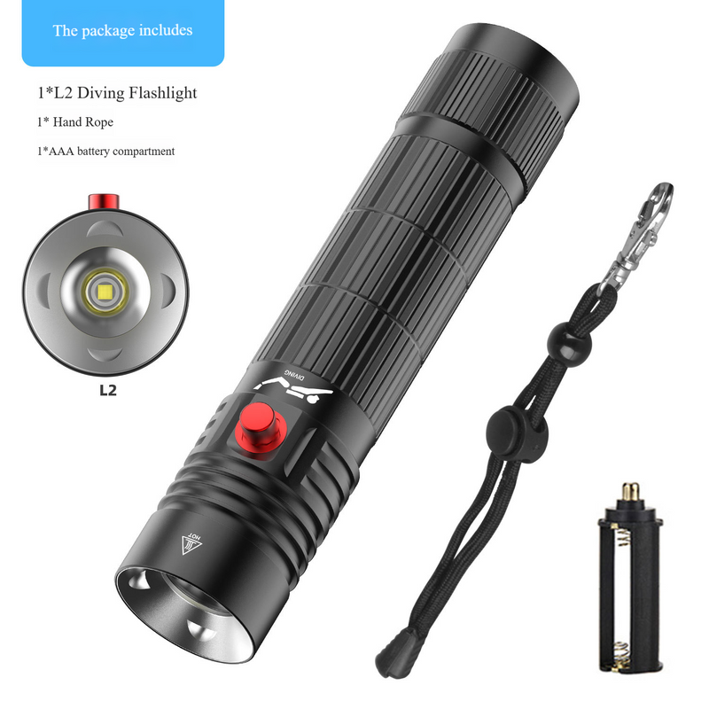 P70 High-Power Dive Flashlight - IPX8 Waterproof Magnetic Switch For Underwater Work, Snorkeling & Fishing (Focus Beam, Rechargeable, 5000 Lumens)​​_voghion.com
