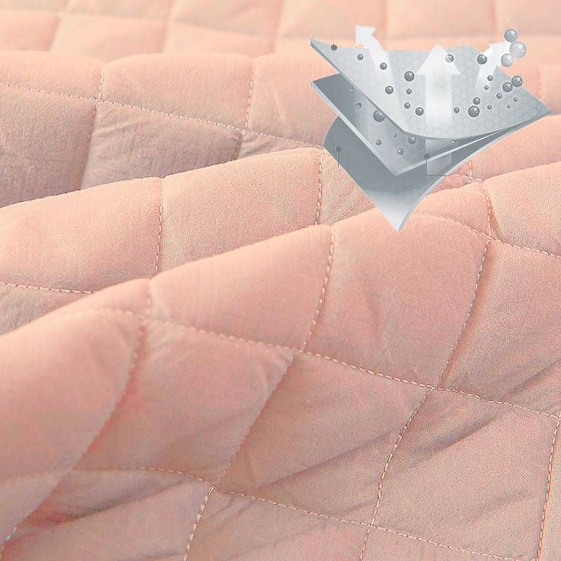 Protège-matelas – Fibre de polyester douce, antidérapant et lavable en machine (rose, 115 x 210 cm / 180 x 220 cm, convient aux lits de 1,2 m et 1,8 m)_voghion.com
