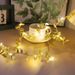 3pcs 20 LED Golden Foil Leaf Garland Lights-2m/6.56ft Battery-Powered Twinkling String Lights For Christmas & Party Decor,Bedroom, Living Room, Office_voghion.com