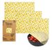 Bee's Wrap Beeswax Wraps For Food - 3 Pack Reusable & Organic Food Wraps, Sandwich Wrap & Bowl Covers - Eco-Friendly_voghion.com